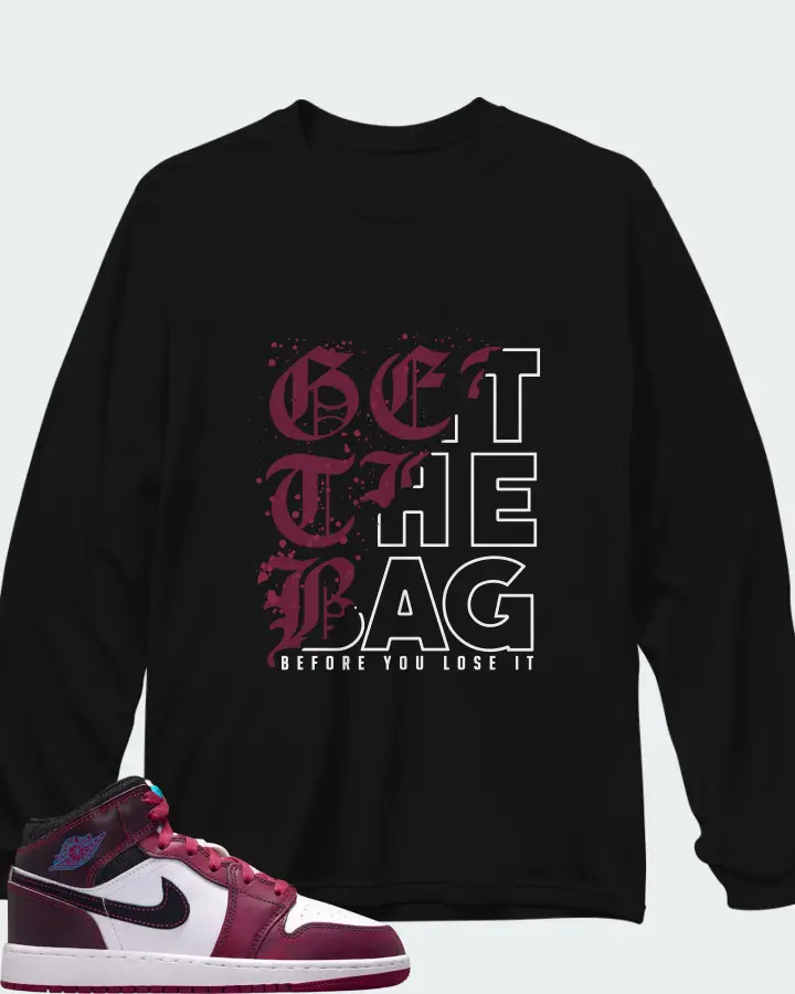 Air Jordan 1 Mid SE Sweet Beet Matching Long Sleeve T-Shirt