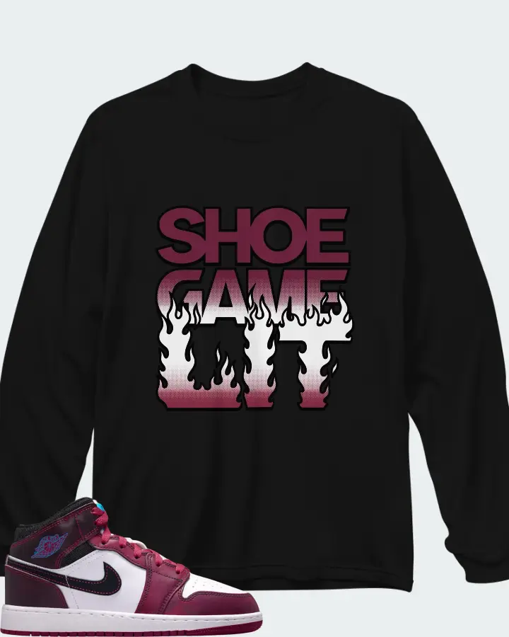Air Jordan 1 Mid SE Sweet Beet Matching Long Sleeve T-Shirt