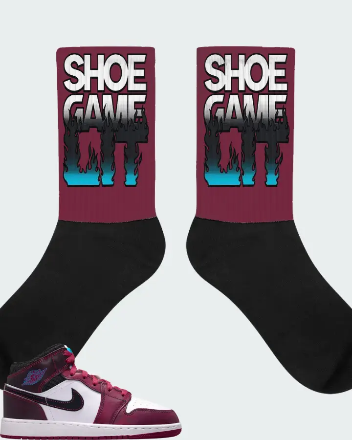 Air Jordan 1 Mid SE Sweet Beet Matching Socks