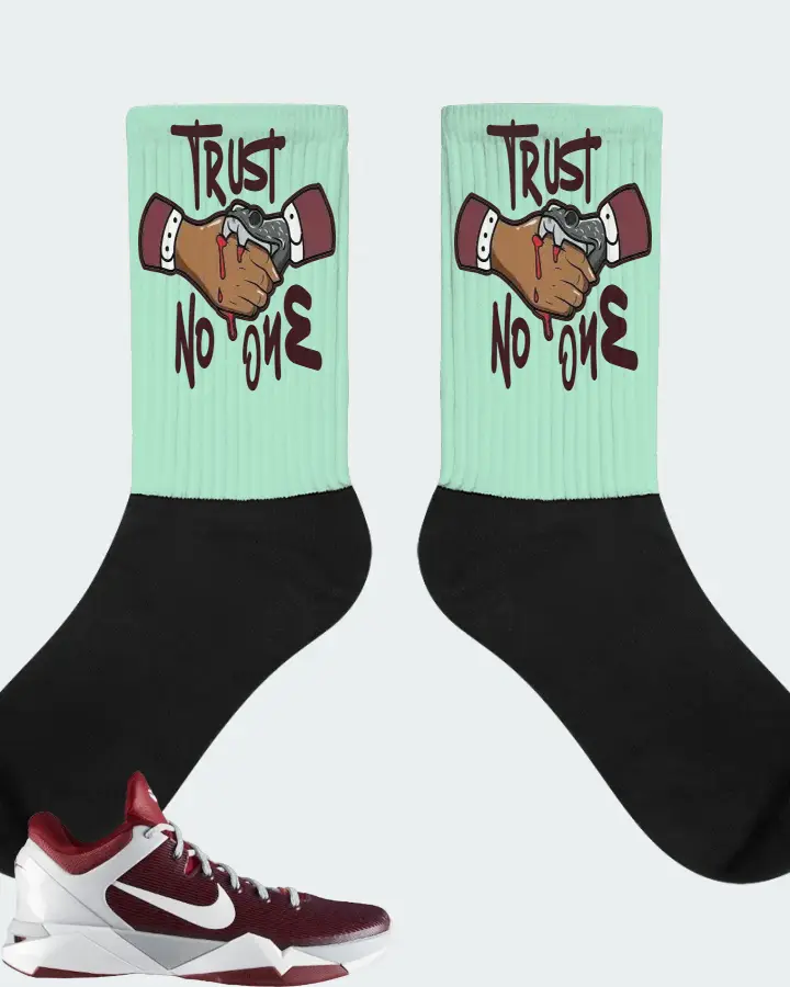 Nike Kobe 7 Sneaker Matching Mint Socks - Trust No One
