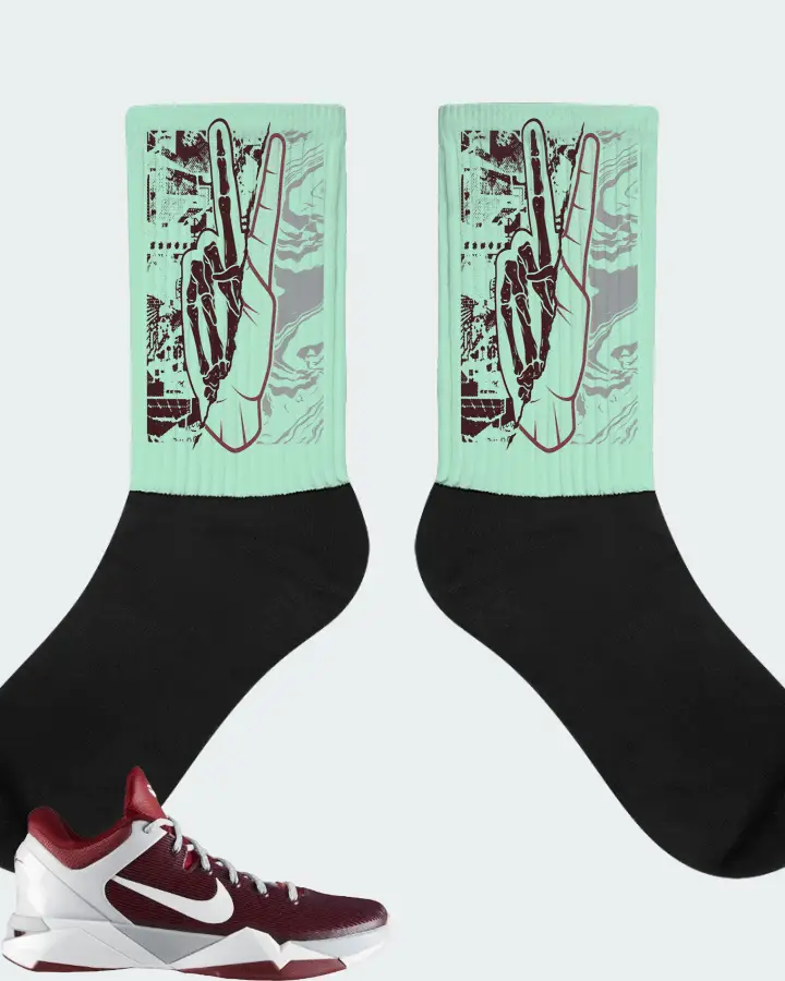 Nike Kobe 7 Sneaker Matching Mint Socks - Peace of mind