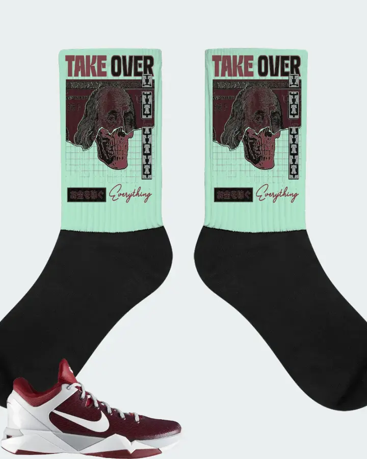 Nike Kobe 7 Sneaker Matching Mint Socks - Take Over