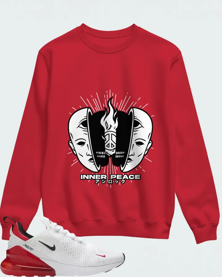 Nike Air Max 270 University Red Matching Sweatshirt