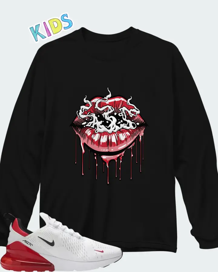 Nike Air Max 270 University Red Matching Kid's Long Sleeve T-Shirt