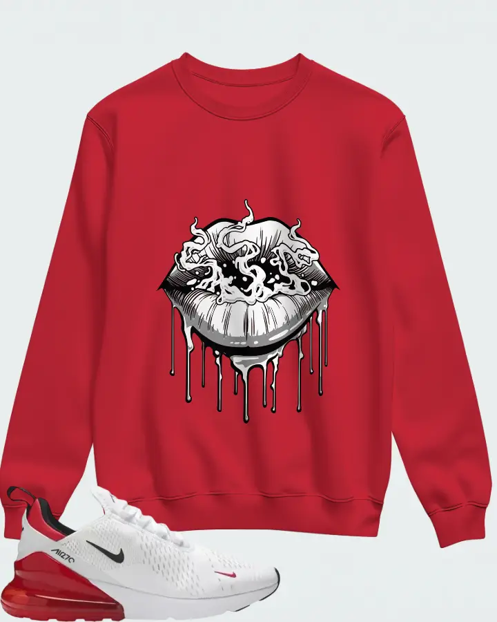 Nike Air Max 270 University Red Matching Sweatshirt