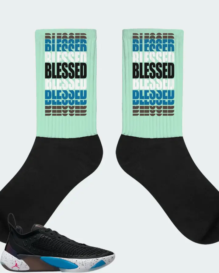 Jordan Luka 1 Sneaker Matching Mint Socks - BLESSED Many Times
