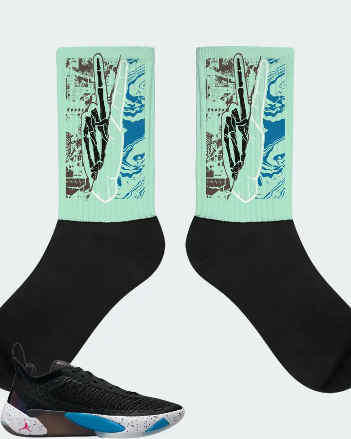 Jordan Luka 1 Sneaker Matching Mint Socks - Peace of mind