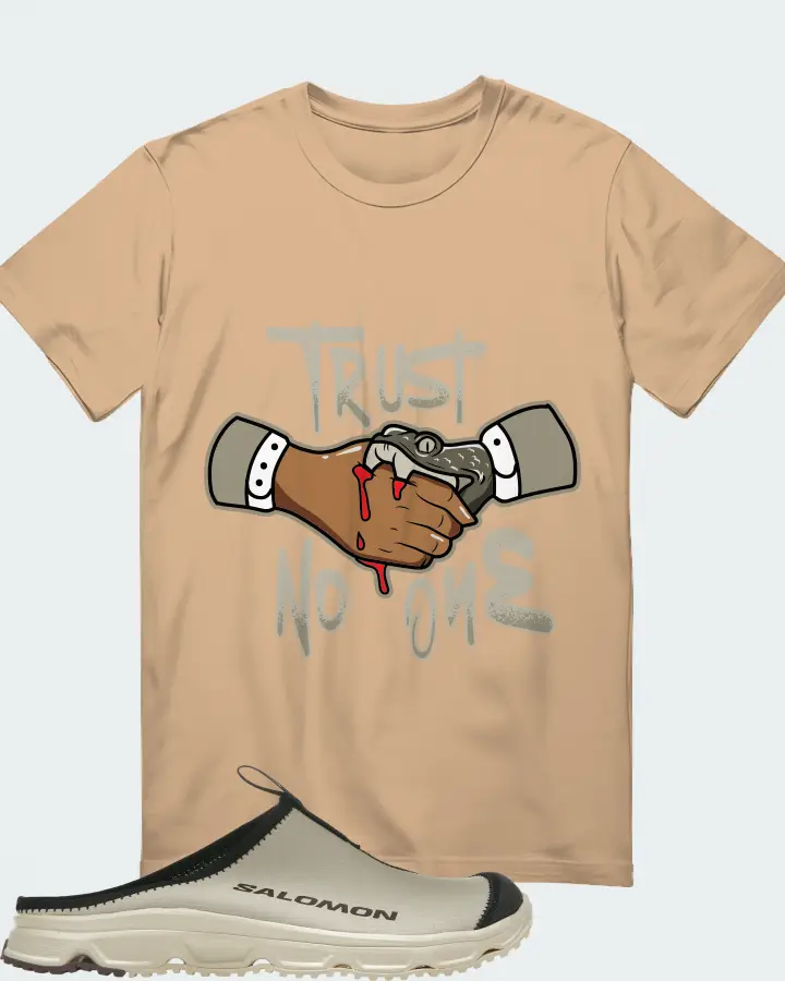 Salomon RX Slide 3.0 Sneaker Matching Tan T-Shirt - Trust No One