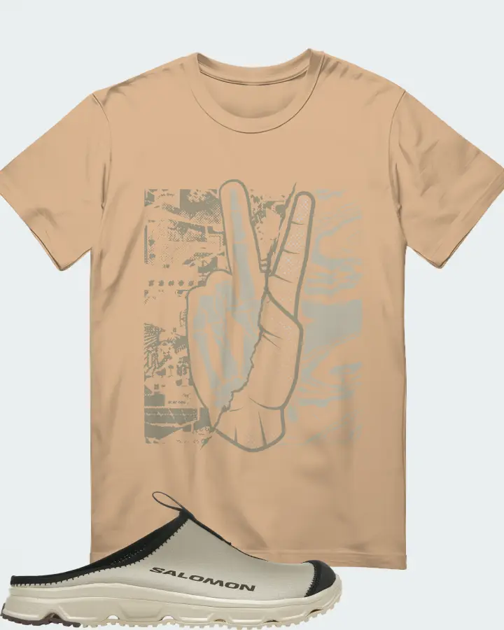 Salomon RX Slide 3.0 Sneaker Matching Tan T-Shirt - Peace of mind