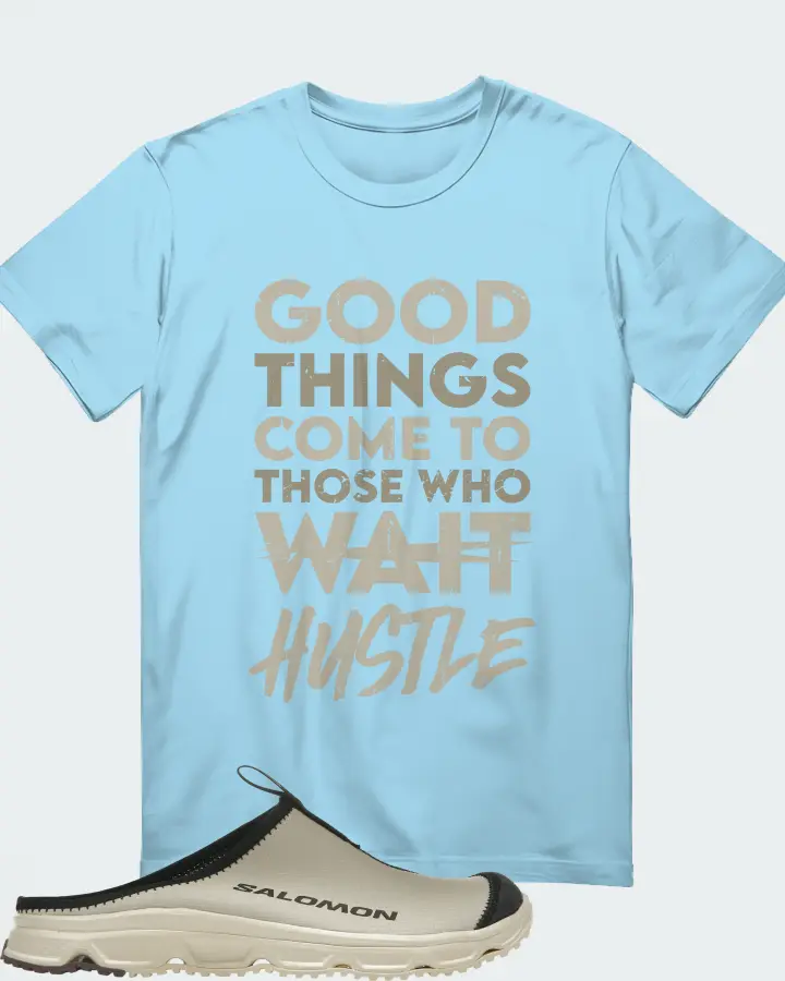 Salomon RX Slide 3.0 Sneaker Matching Ocean Blue T-Shirt - Good Things Come