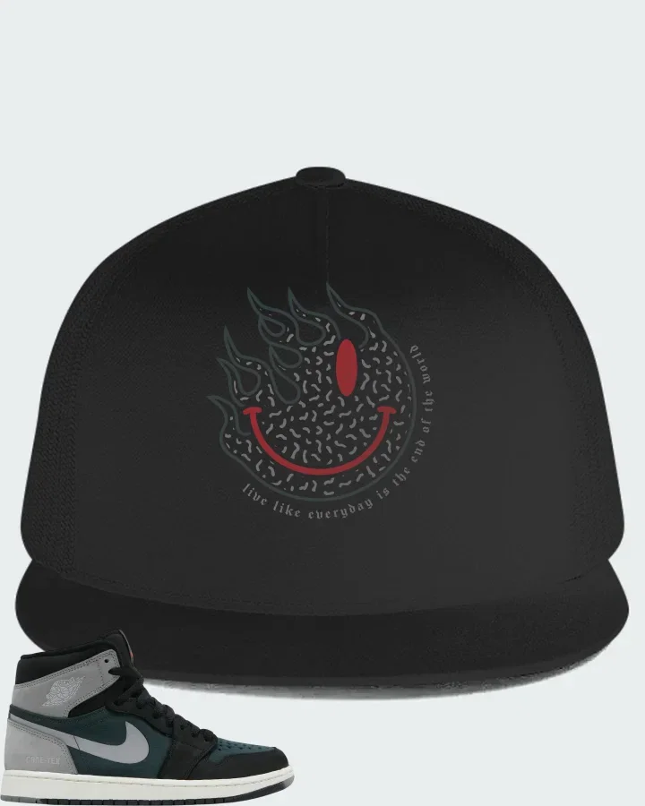 Air Jordan 1 High Element GORE-TEX Black Particle Grey Matching Hat