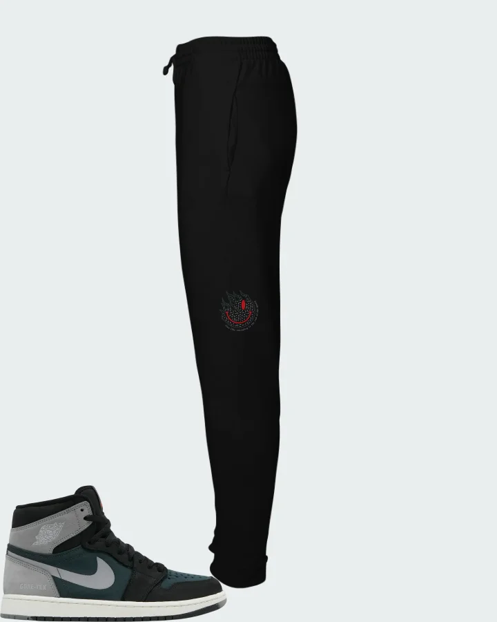 Air Jordan 1 High Element GORE-TEX Black Particle Grey Matching Joggers