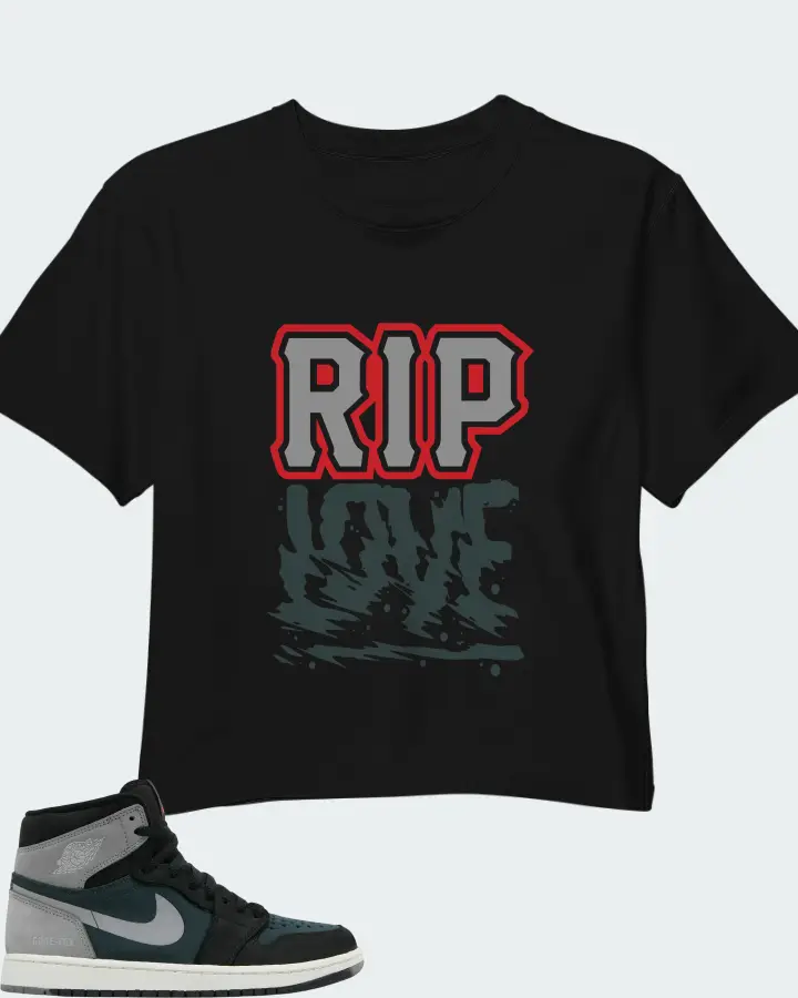 Air Jordan 1 High Element GORE-TEX Black Particle Grey Matching Crop Top