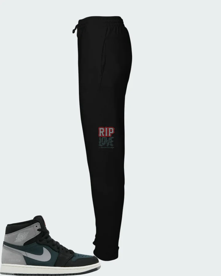 Air Jordan 1 High Element GORE-TEX Black Particle Grey Matching Joggers