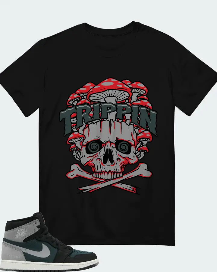 Air Jordan 1 High Element GORE-TEX Black Particle Grey Matching T-Shirt