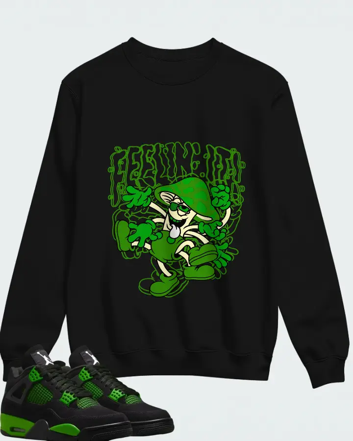 Air Jordan 4 Green Thunder Matching Sweatshirt