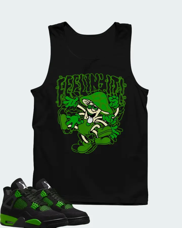 Air Jordan 4 Green Thunder Matching Tank Top