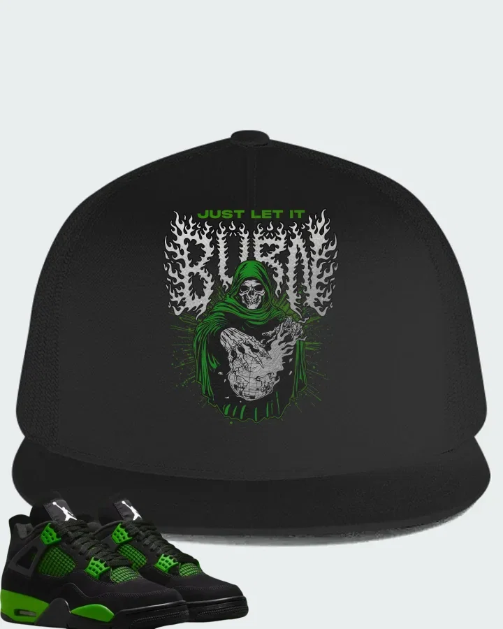 Air Jordan 4 Green Thunder Matching Hat