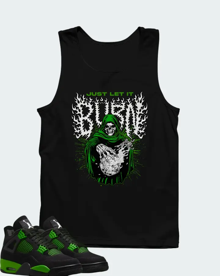 Air Jordan 4 Green Thunder Matching Tank Top