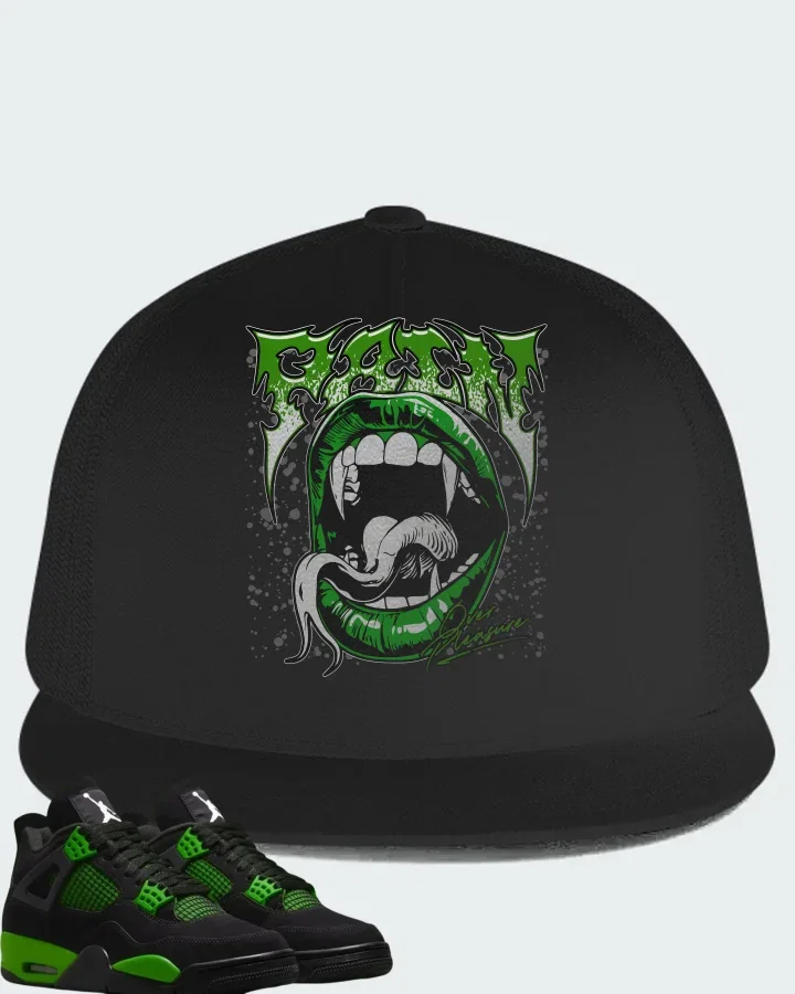 Air Jordan 4 Green Thunder Matching Hat