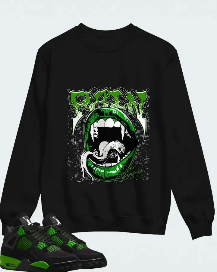 Air Jordan 4 Green Thunder Matching Sweatshirt