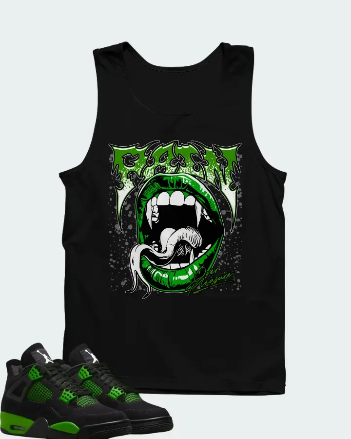 Air Jordan 4 Green Thunder Matching Tank Top