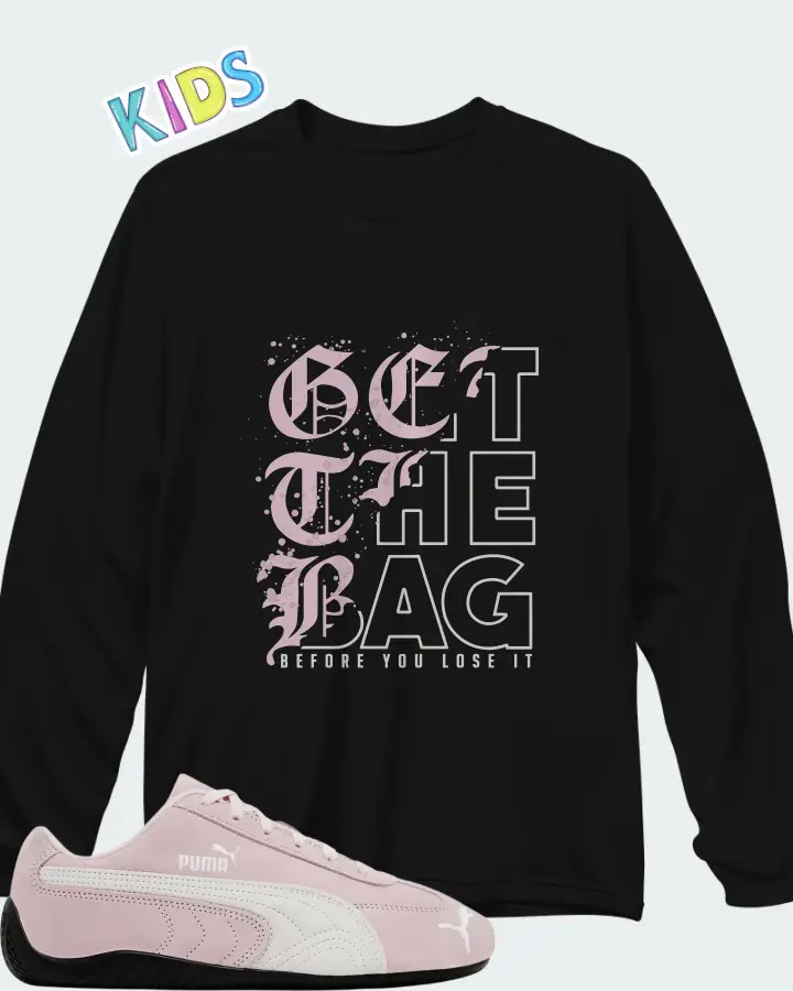 Puma Speedcat OG Whisp Of Pink Matching Kid's Long Sleeve T-Shirt