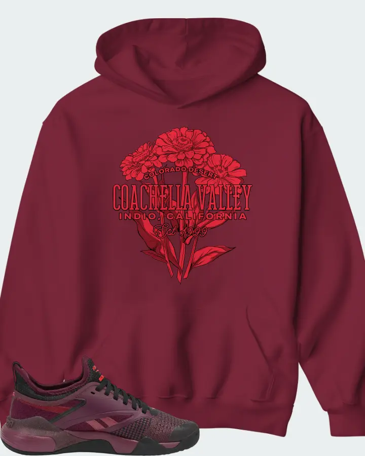 Reebok Nano Court Black Cherry Matching Hoodie