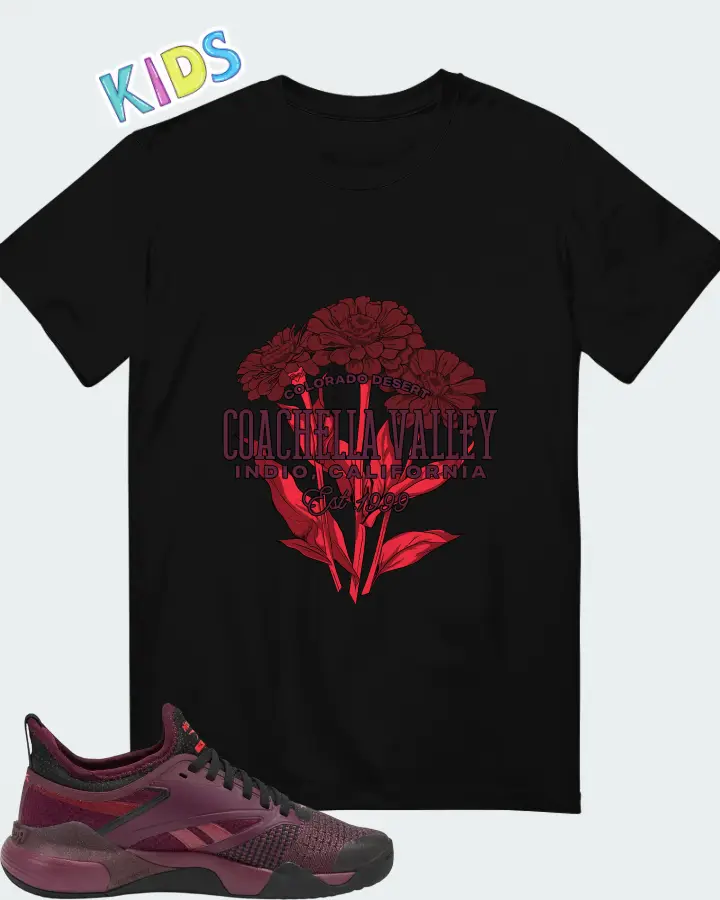 Reebok Nano Court Black Cherry Matching Kid's T-Shirt
