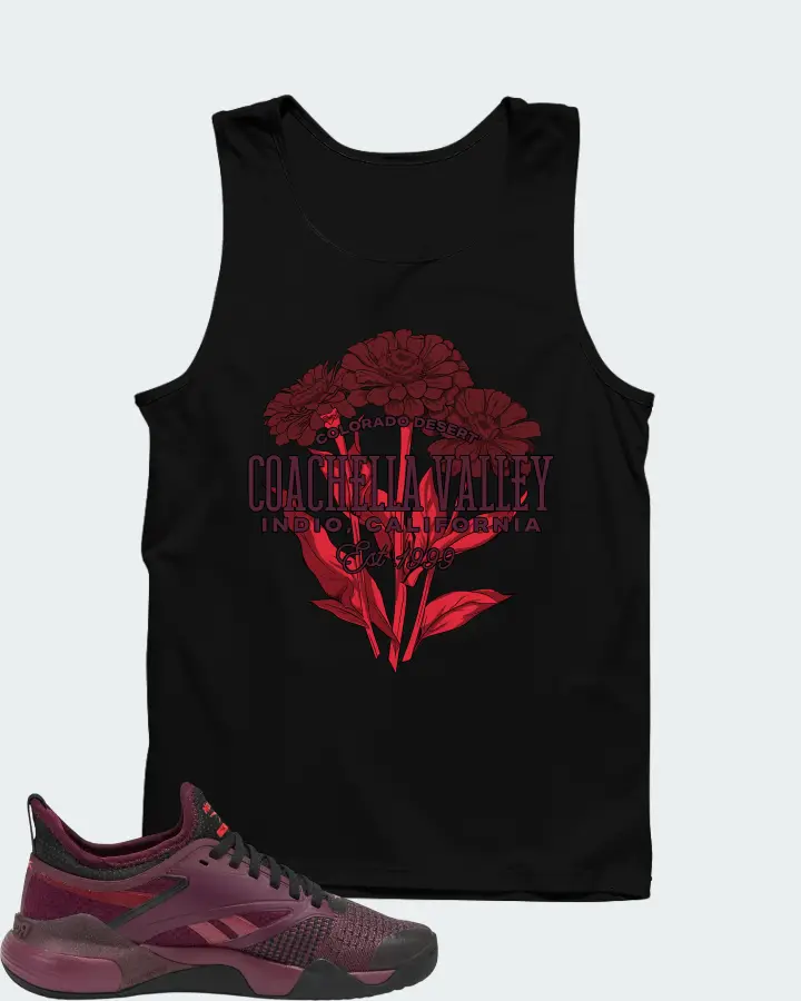 Reebok Nano Court Black Cherry Matching Tank Top