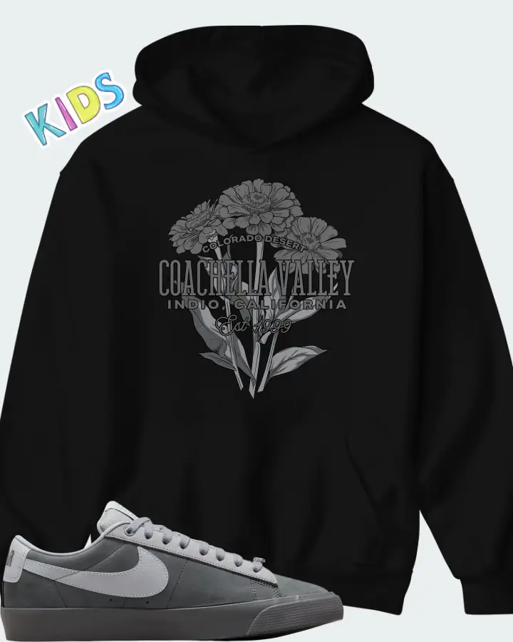 Nike SB Blazer Low FPAR Cool Grey Matching Kid's Hoodie