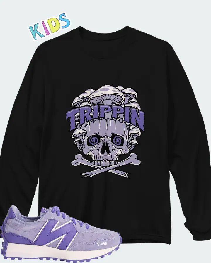 New Balance 327 Amethyst Matching Kid's Long Sleeve T-Shirt