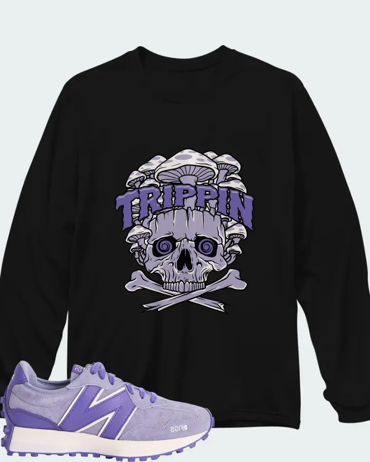 New Balance 327 Amethyst Matching Long Sleeve T-Shirt