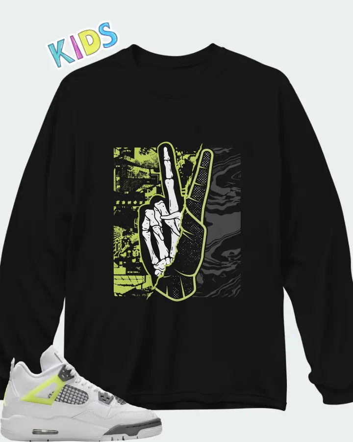 Air Jordan 4 Retro Matching Kid's Long Sleeve T-Shirt