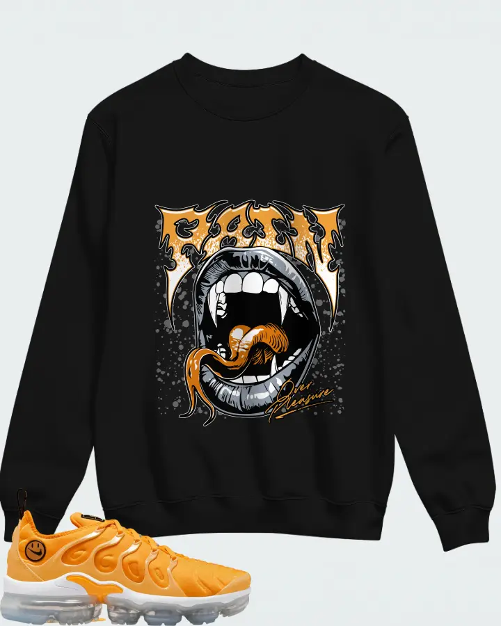 Nike Air VaporMax Plus Orange  Matching Sweatshirt