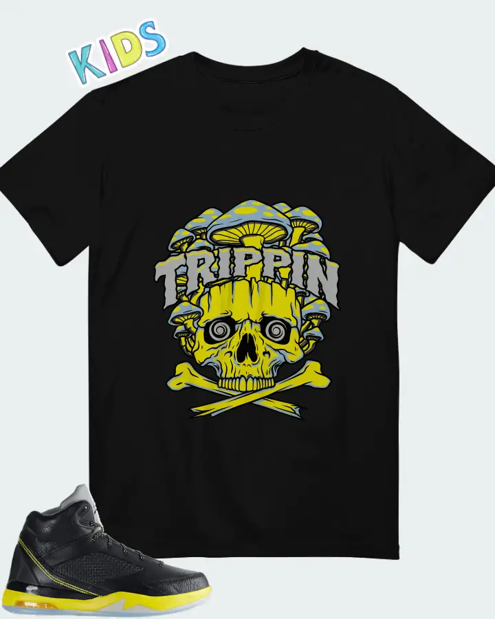 Air Jordan Flight Future Remix Wolf Grey Matching Kid's T-Shirt