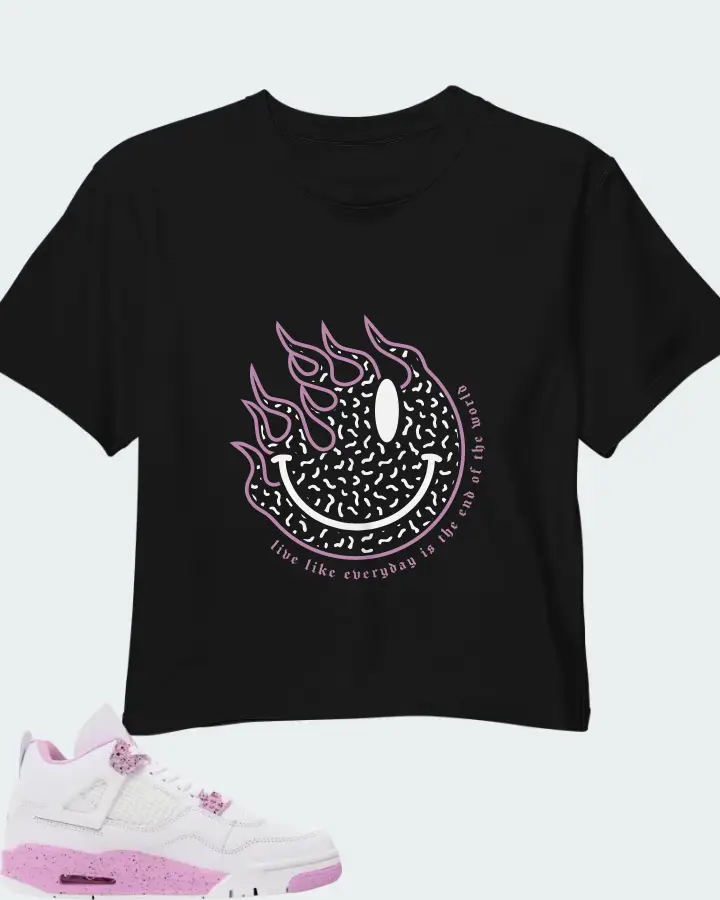 Air Jordan 4 Pink Oreo Matching Crop Top
