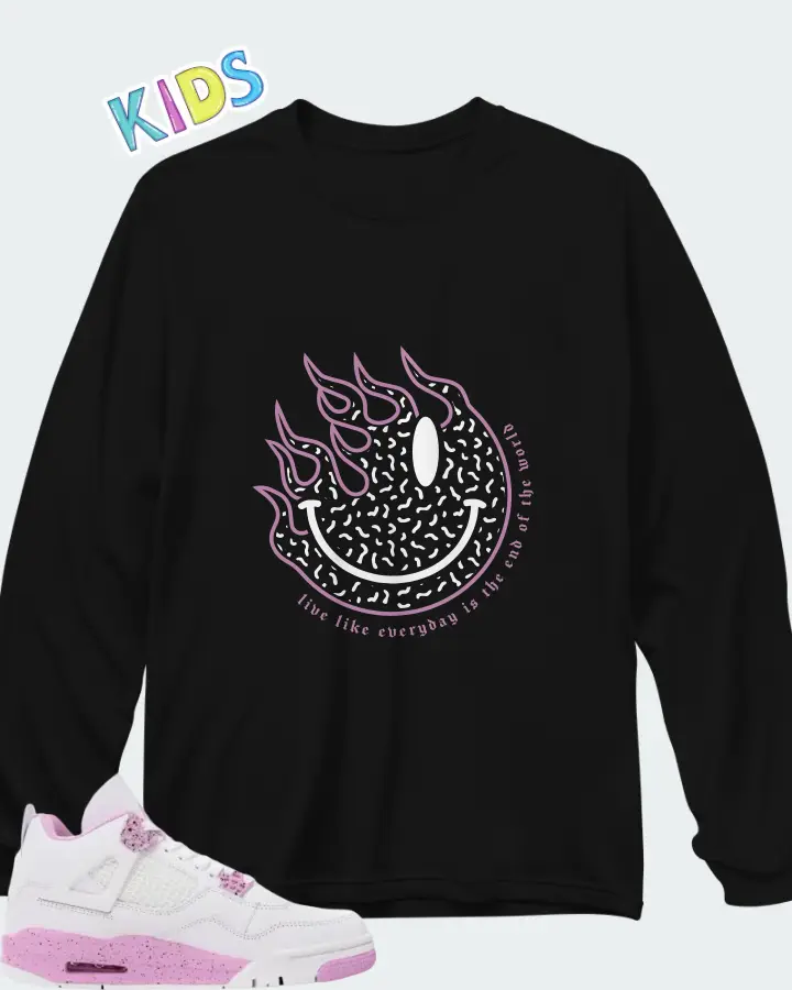 Air Jordan 4 Pink Oreo Matching Kid's Long Sleeve T-Shirt