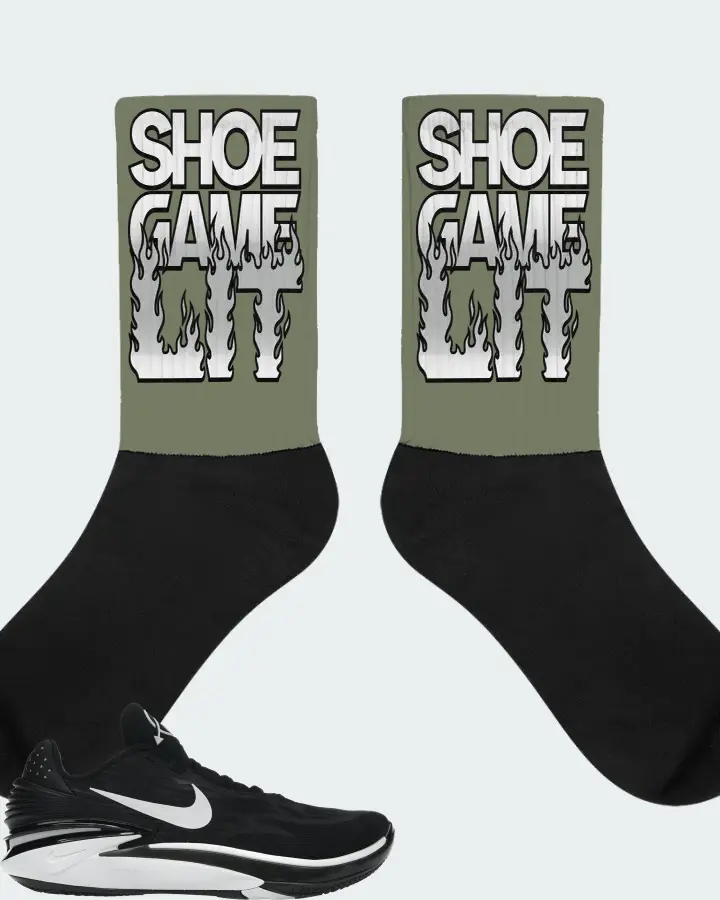 Nike Zoom GT Cut 2 Sneaker Matching Olive Socks - Shoe Game Lit Refreshed