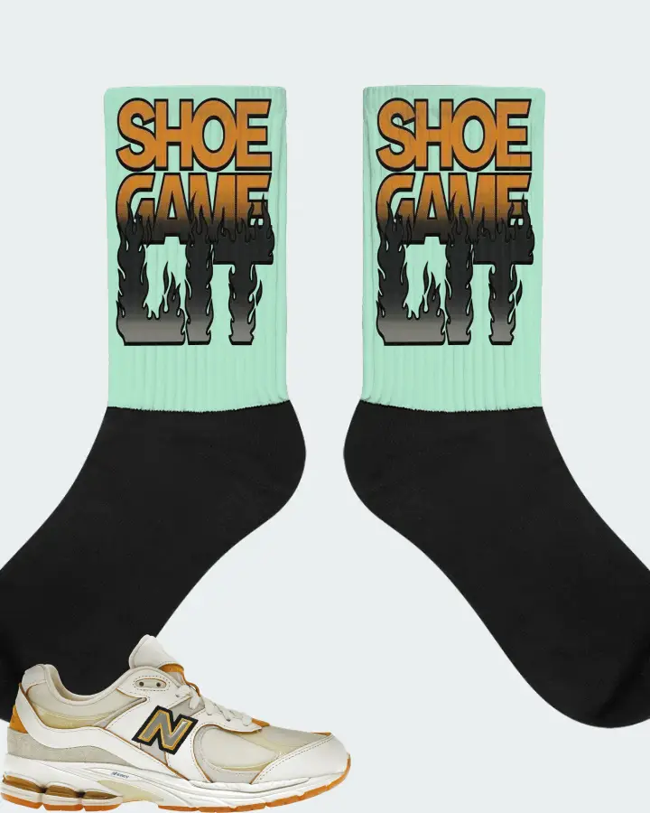 New Balance 2002R Sneaker Matching Mint Socks - Shoe Game Lit Refreshed