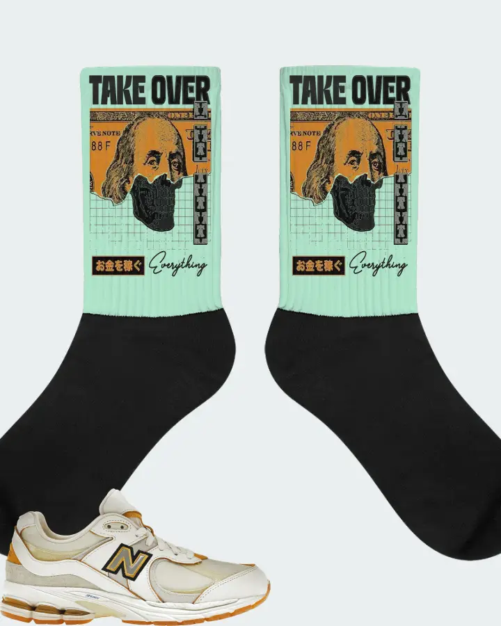 New Balance 2002R Sneaker Matching Mint Socks - Take Over