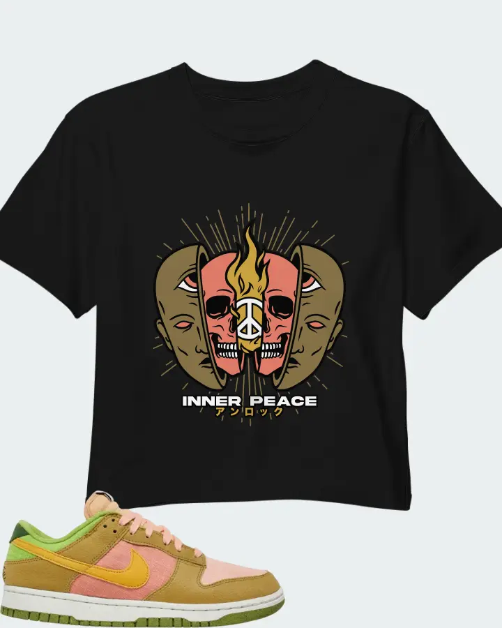 Nike Dunk Low Sun Club - Arctic Orange Sanded Gold Matching Crop Top