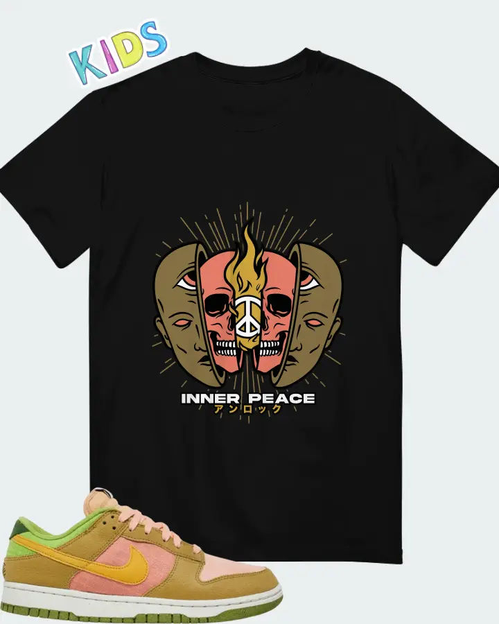 Nike Dunk Low Sun Club - Arctic Orange Sanded Gold Matching Kid's T-Shirt