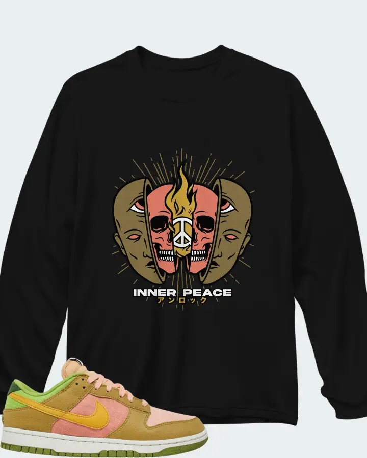 Nike Dunk Low Sun Club - Arctic Orange Sanded Gold Matching Long Sleeve T-Shirt