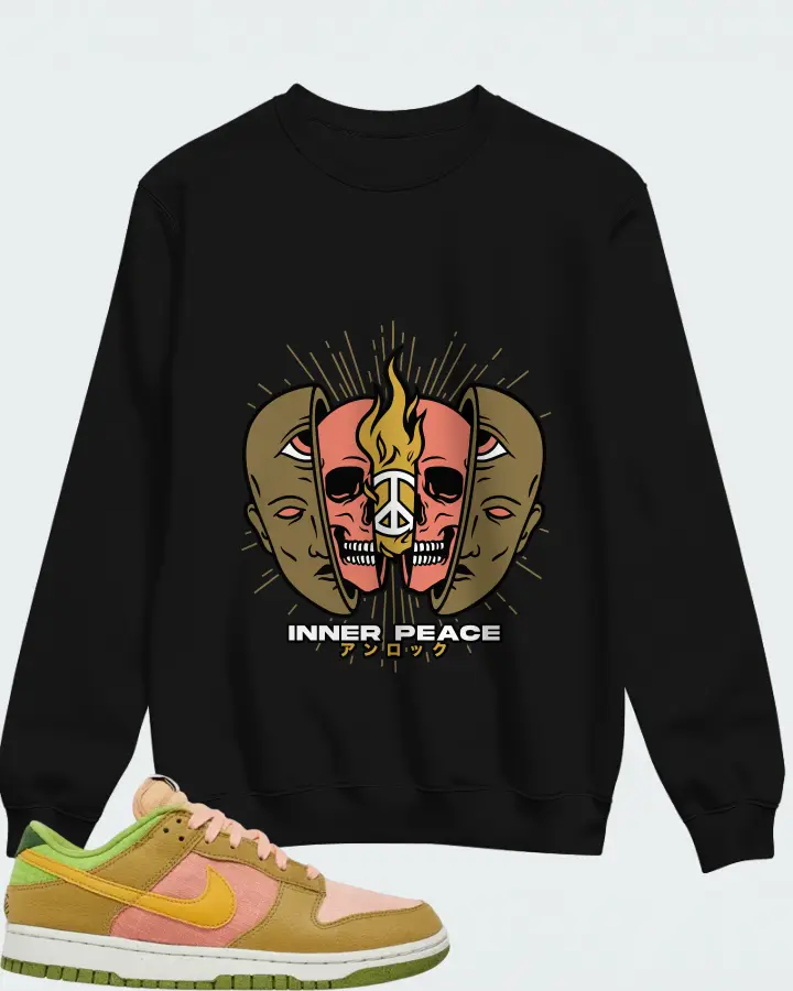 Nike Dunk Low Sun Club - Arctic Orange Sanded Gold Matching Sweatshirt