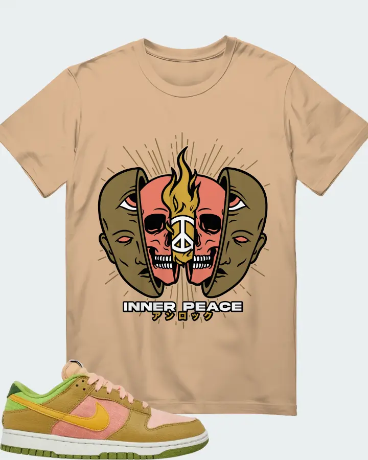 Nike Dunk Low Sun Club - Arctic Orange Sanded Gold Matching T-Shirt