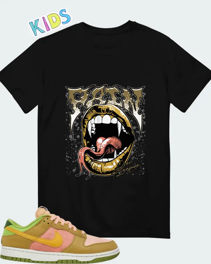 Nike Dunk Low Sun Club - Arctic Orange Sanded Gold Matching Kid's T-Shirt