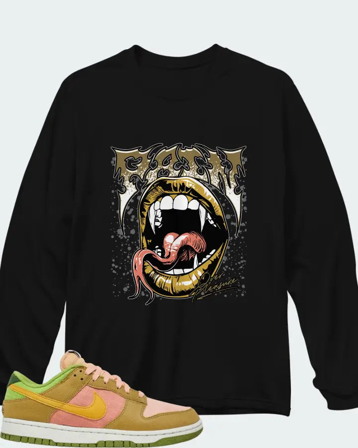 Nike Dunk Low Sun Club - Arctic Orange Sanded Gold Matching Long Sleeve T-Shirt