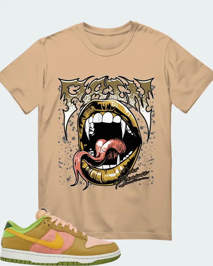 Nike Dunk Low Sun Club - Arctic Orange Sanded Gold Matching T-Shirt