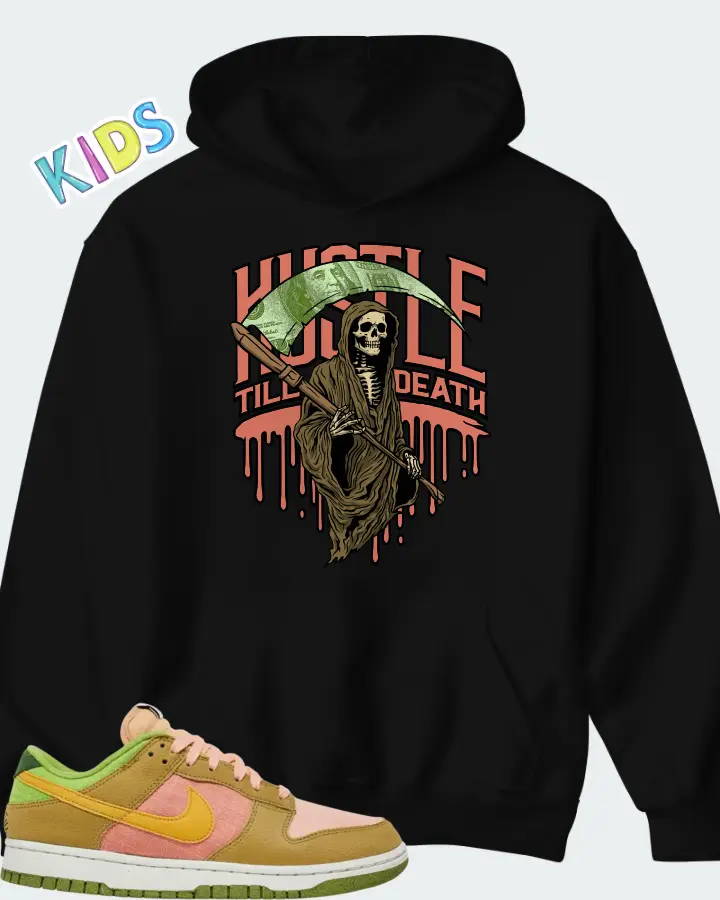 Nike Dunk Low Sun Club - Arctic Orange Sanded Gold Matching Kid's Hoodie